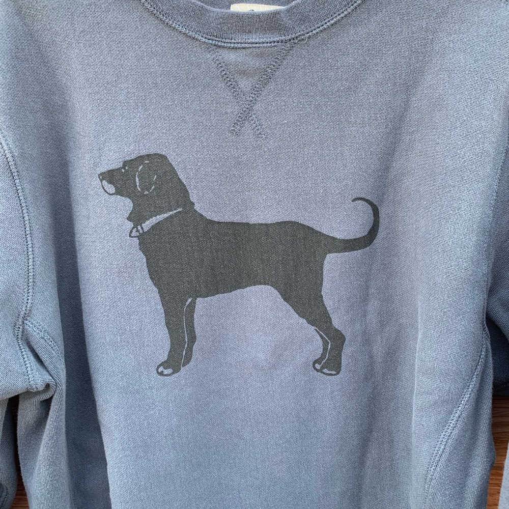 The Black Dog Navy Blue Crewneck Sweatshirt with Black Dog Graphic - Picture 4 of 11